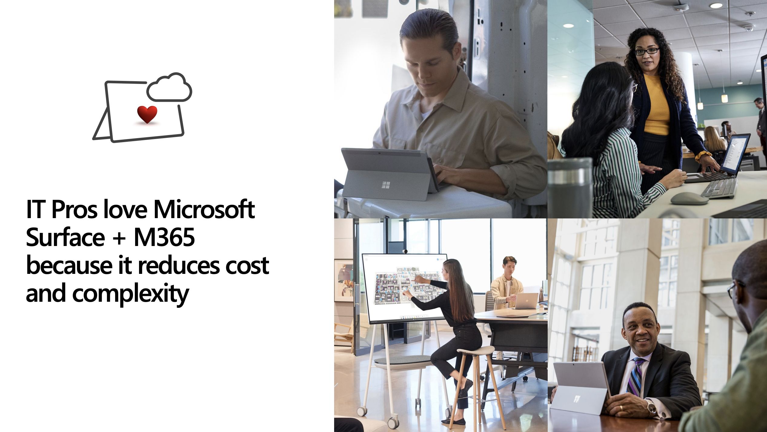 IT Pros love Microsoft Surface + M365 because it reduces cost and complexity COVER